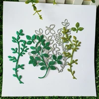 new 2 pcs branches and leaves metal cutting die mould scrapbook decoration embossed photo album decoration card making diy