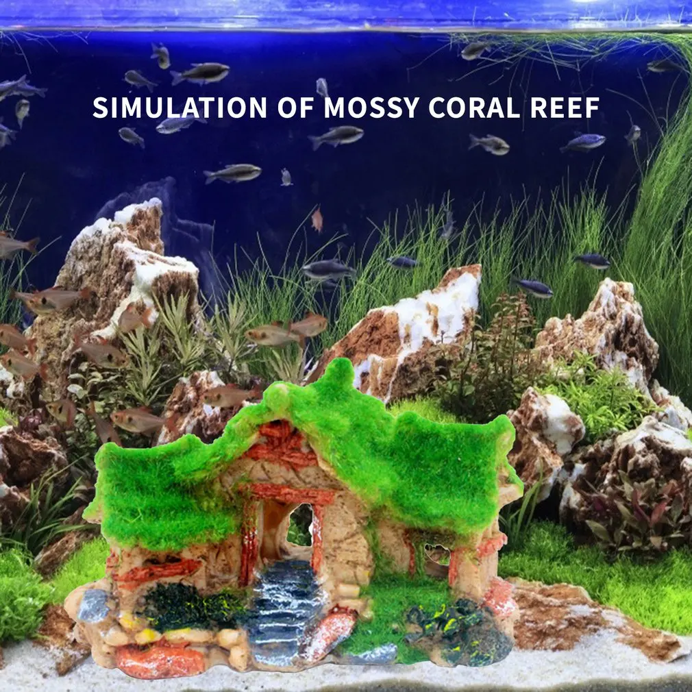 Декоративное украшение для аквариума навес рыб из смолы товары декоративное