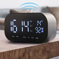 lcd digital smart alarm clock watch table electronic desktop fm radio clocks wireless stereo music player usb wake up clock