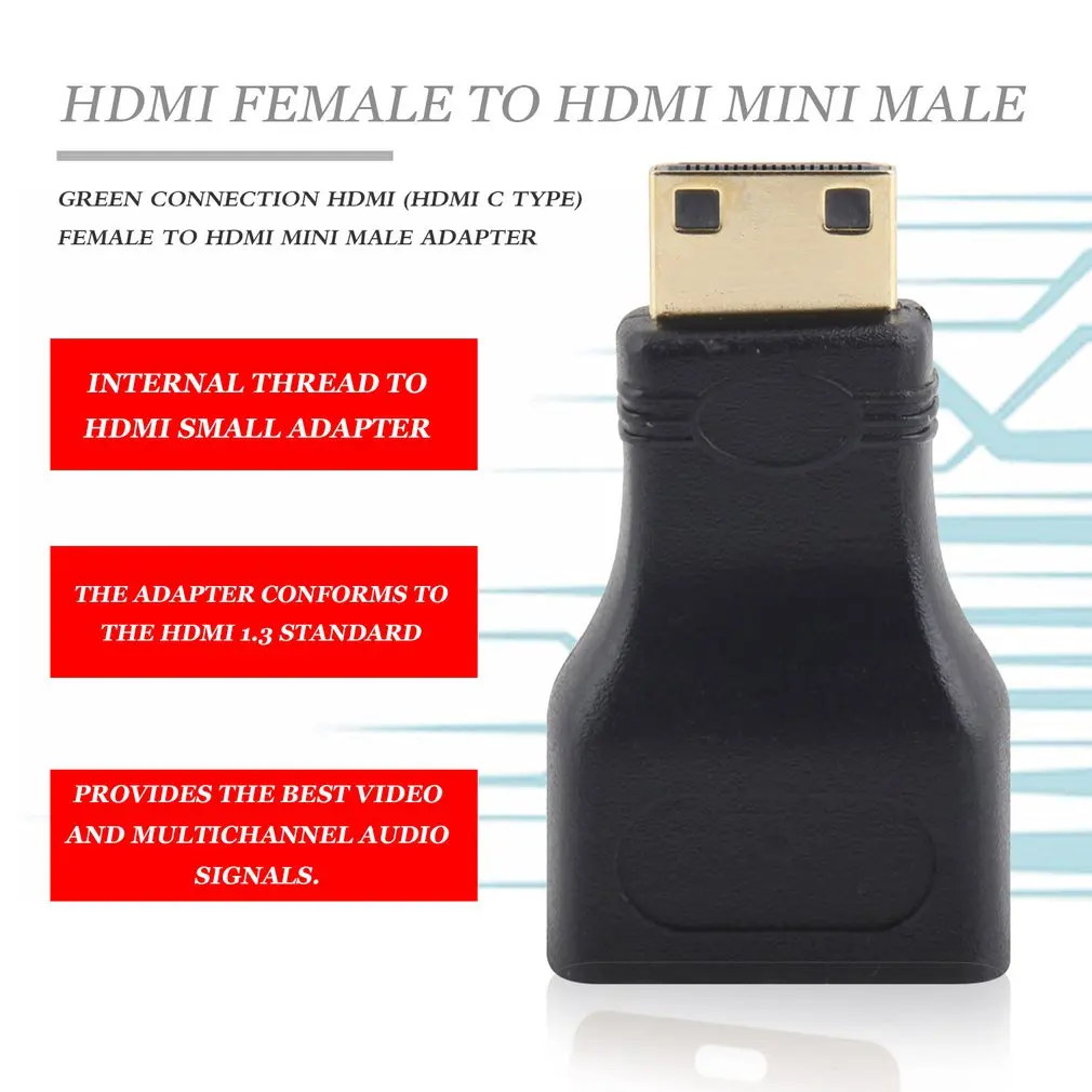 1 шт. адаптер HDMI Mini V1.4 Ethernet 1080P 3D и Blue Ray гнездо штырь|Компьютерные кабели разъемы| |