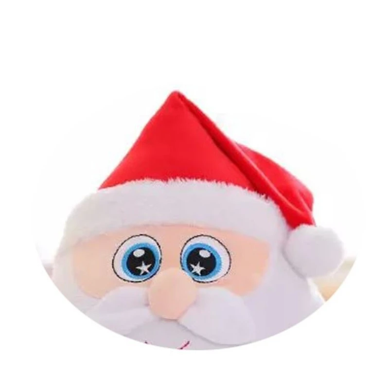 

Y3NF 8in Electric Stuffed Toy Christmas Deer Doll for Kids Gift Party Favors Button Battery Supply with Songs LED Plush Toy
