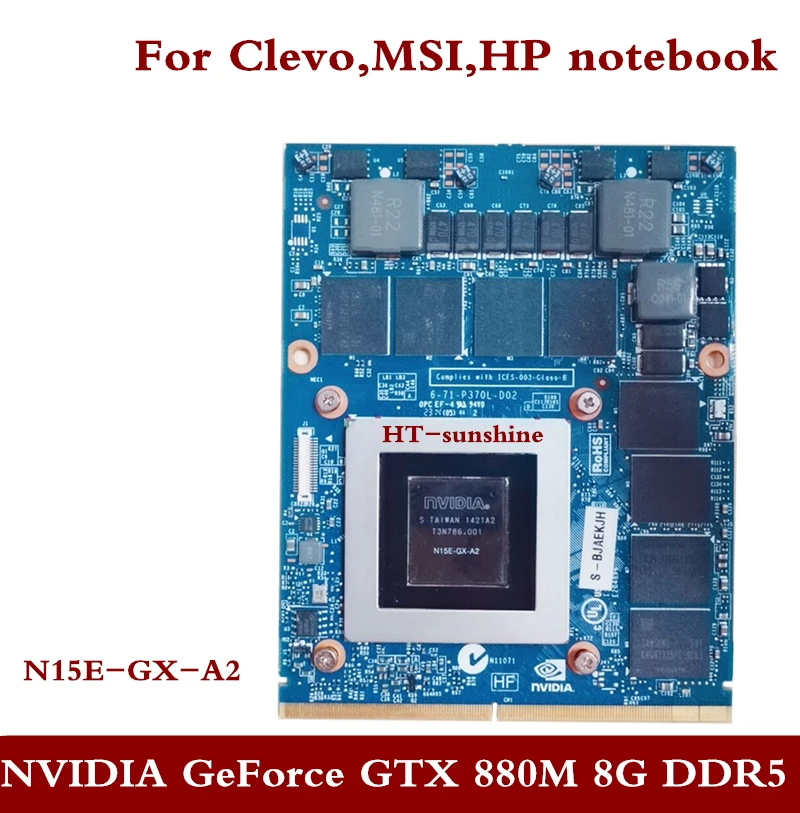 Оригинальный графический чип для ноутбука GTX 870M 880M 8G MXM будет стандартным Dell Clevo MSI