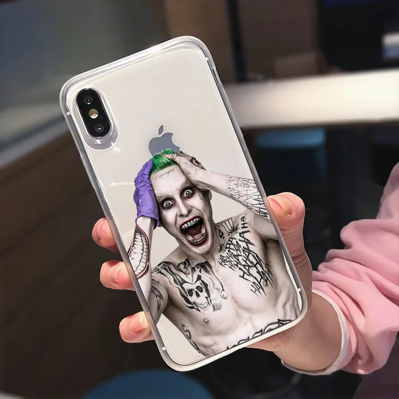 Супер крутой Мягкий силиконовый чехол для телефона Marvel Deadpool Hero Joker iphone X XSMax 8 7 6 Plus 5