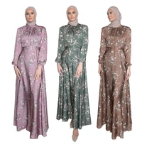 eid mubarak abayas for women dubai turkish muslim fashion floral print bohemian dress kaftan moroccan islamic clothing