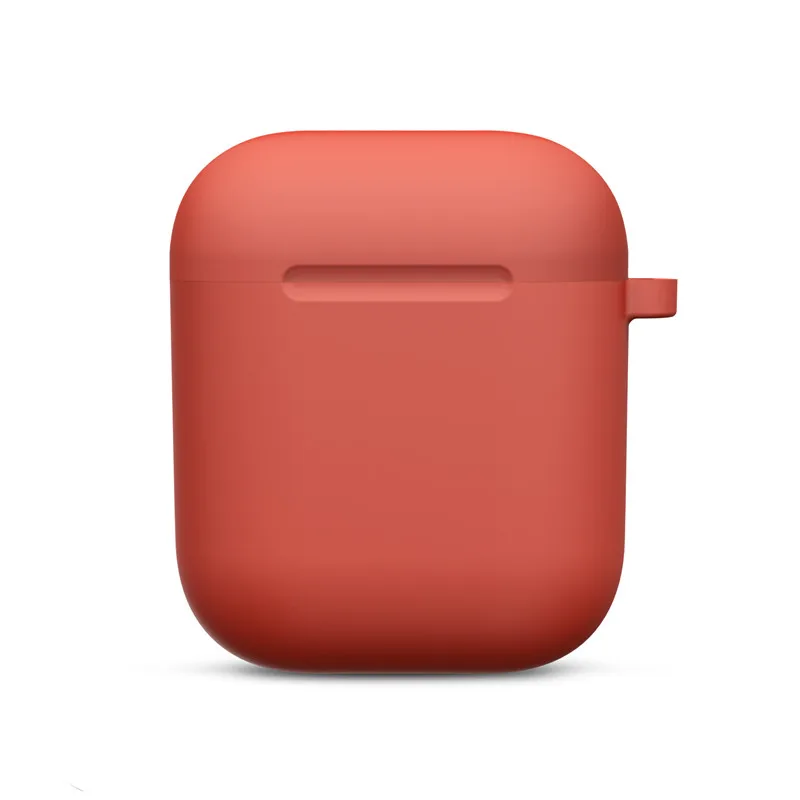 Мини Мягкий силиконовый чехол для Apple Airpods противоударный чехол для Apple гарнитура для Airpods чехол s ультра тонкий Air Pods защитный чехол - Цвет: Red