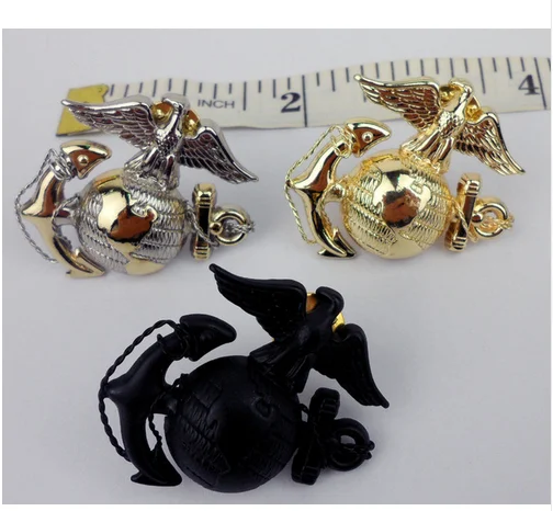 Три США Морская пехота USMC Кепка шляпа значок полицейский Униформа INSIGNIA