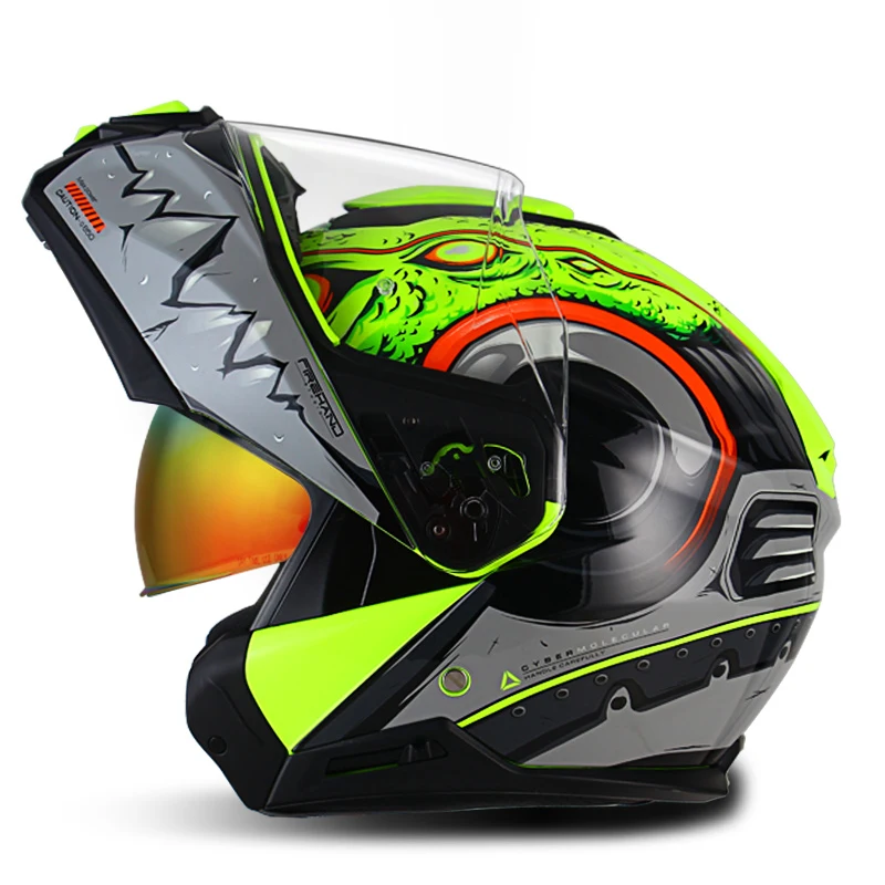 

Men's Motorcycle Helmet Warm Casco Moto Helmet Motorcycle Casque Moto Modular Dual Lens Helmets Full Face Moto Helmets L-3XL