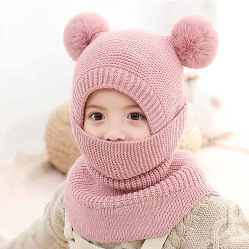 Детская зимняя маска для лица головной убор нагрудник шапка плюс бархатная