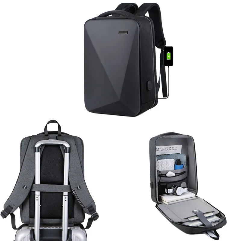 

NEW Double Anti Theft Men 15.6 inch Laptop Backpacks School Fashion Travel Backpacking Male Backpack For Laptop With code lock