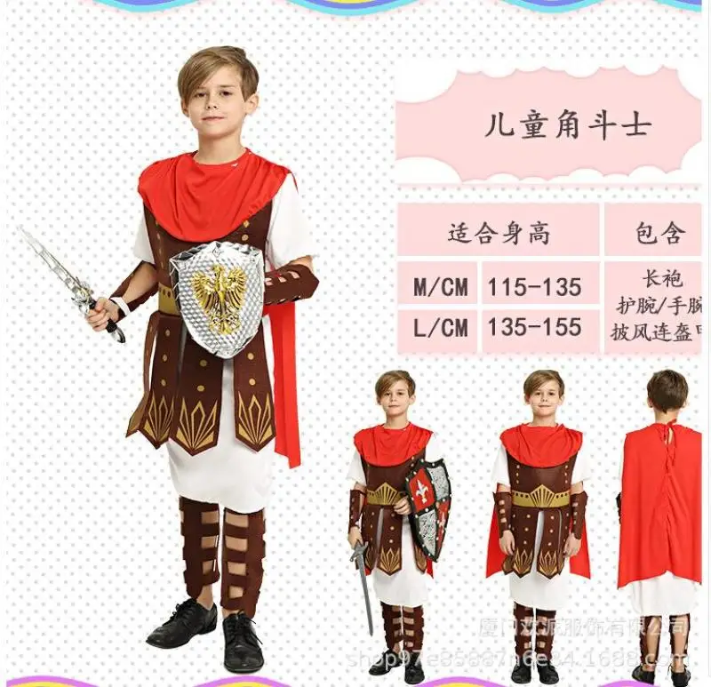 Новинка детское нарядное платье римский солдат отважный воин Гладиатор