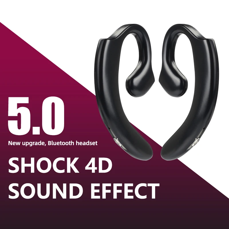 

New Bluetooth 5.0 wireless headset, stereo audio device, hands-free, microphone, business calling, iPhone and Samsung