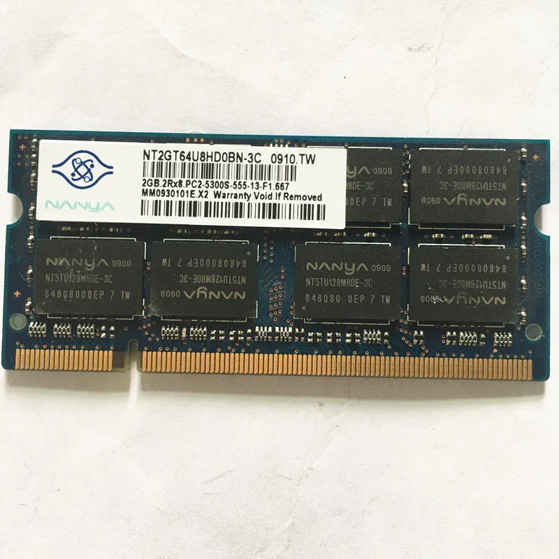 

Оперативная память для ноутбука Nanya DDR2 2 Гб 667 МГц 2Rx8 PC2-5300S-555 ddr2 2 Гб 667 ram