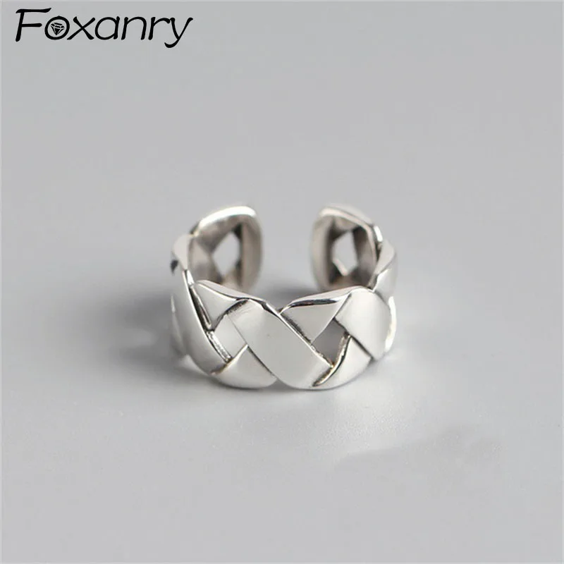 

Кольцо женское многослойное Foxanry, из стерлингового серебра 925 пробы
