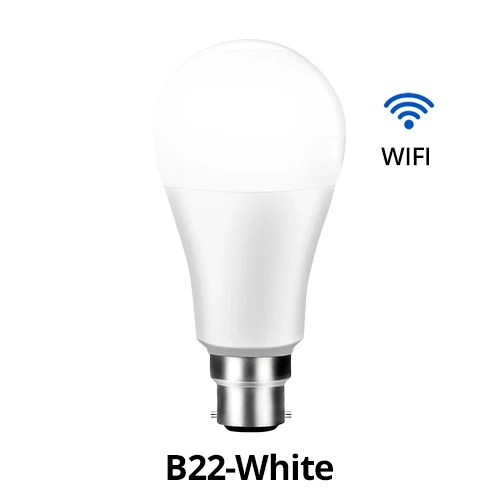 Wifi B22 White Беспроводной Bluetooth умный светодиодный светильник E27/B22 15 Вт Wifi умный светильник с регулируемой яркостью Домашний Светильник ing Quarto APP светодиодный светильник с дистанционным управлением - Испускаемый цвет: Wifi B22 White