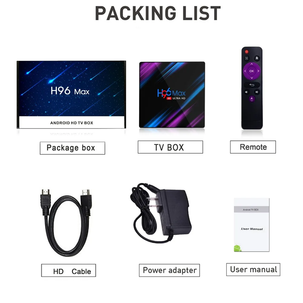 Android 9,0 Smart tv Box 2,4G/5G wifi Bluetooth 4,0 2GB 16GB телеприставка Rockchip RK3318 H96 Max