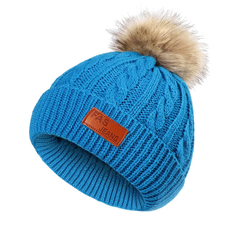 Reci&eacute;n Nacido gorra de invierno para beb&eacute; beb&eacute;s ni&ntilde;as sombrero de algod&oacute;n tejido lindo sombreros ni&ntilde;os calientes sombrero de Color s&oacute;lido gorros para ni&ntilde;os de 0-3 a&ntilde;os-2