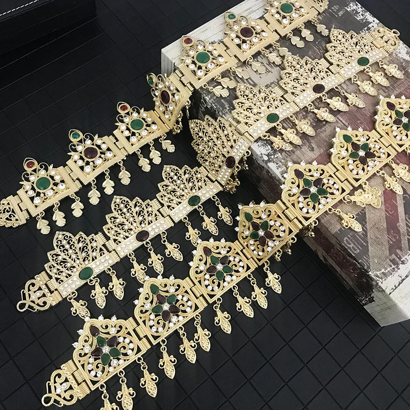 Женский свадебный Банкетный головной убор в стиле ретро золотистая позолоченная