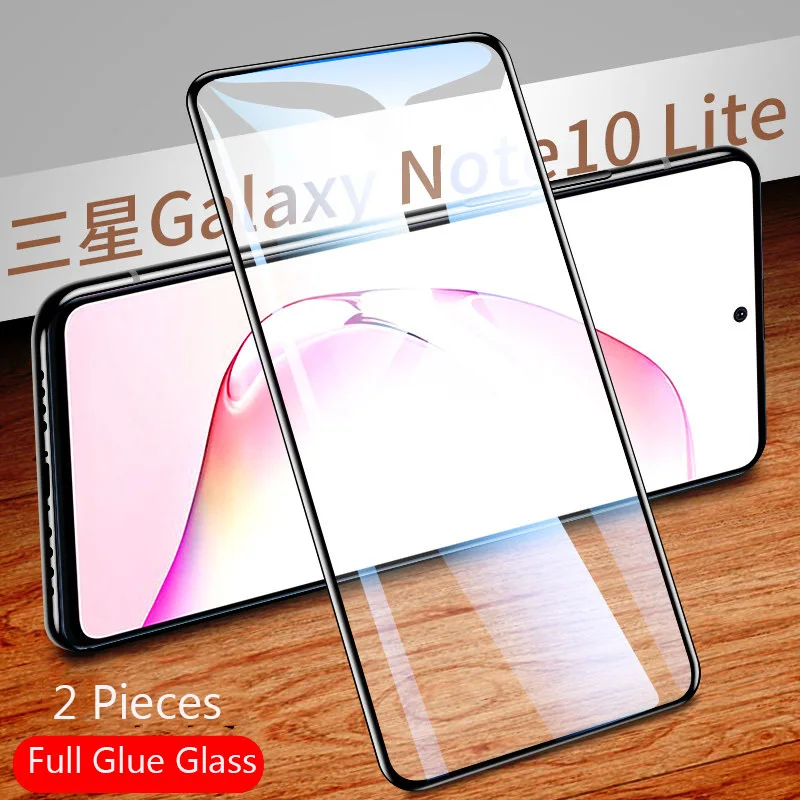 2 шт. для Samsung Galaxy S10 Lite закаленное стекло на весь клей 9H Противоударная защита