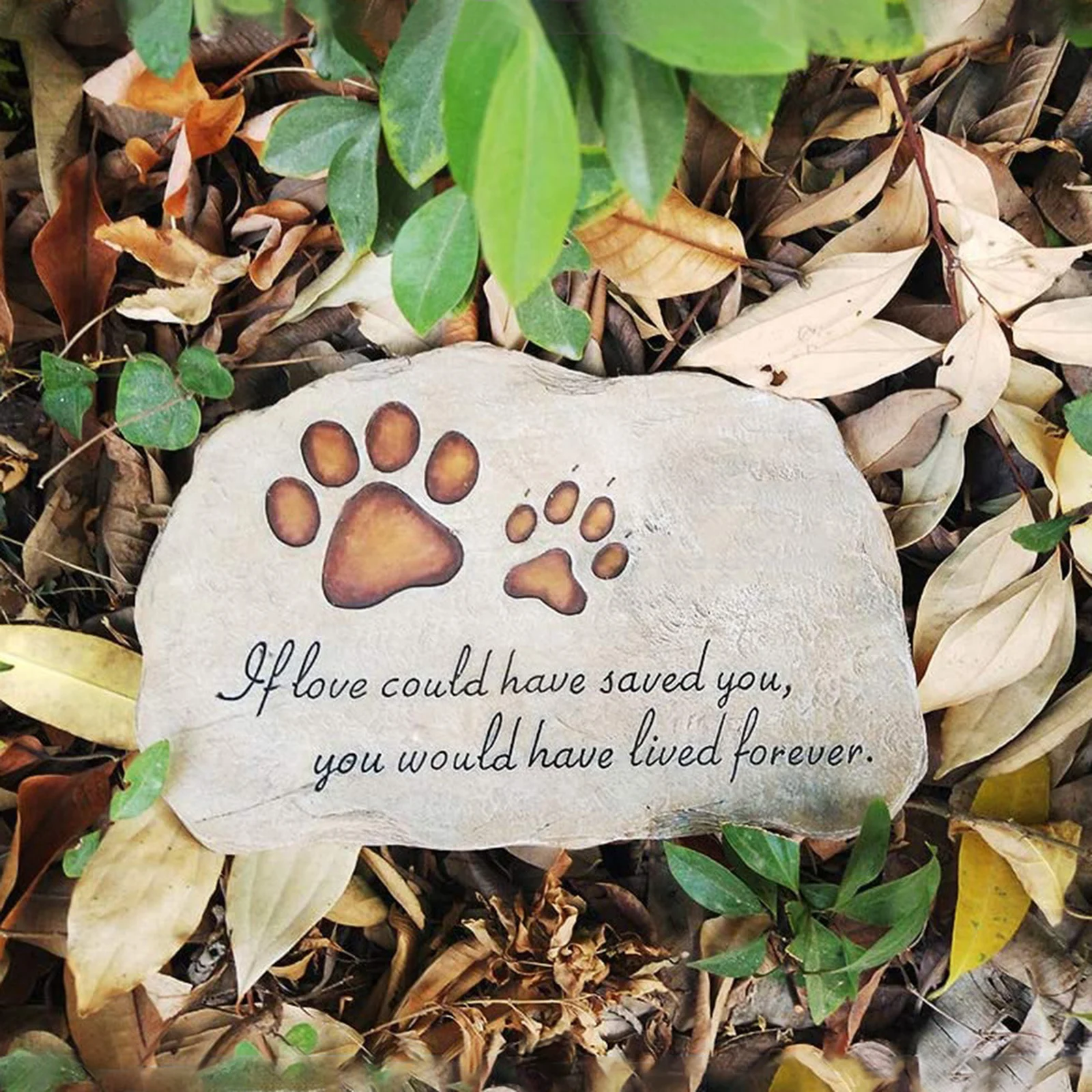 

Pet Memorial Stone Outdoor Dog Grave Marker Cat Garden Tombstone Headstone