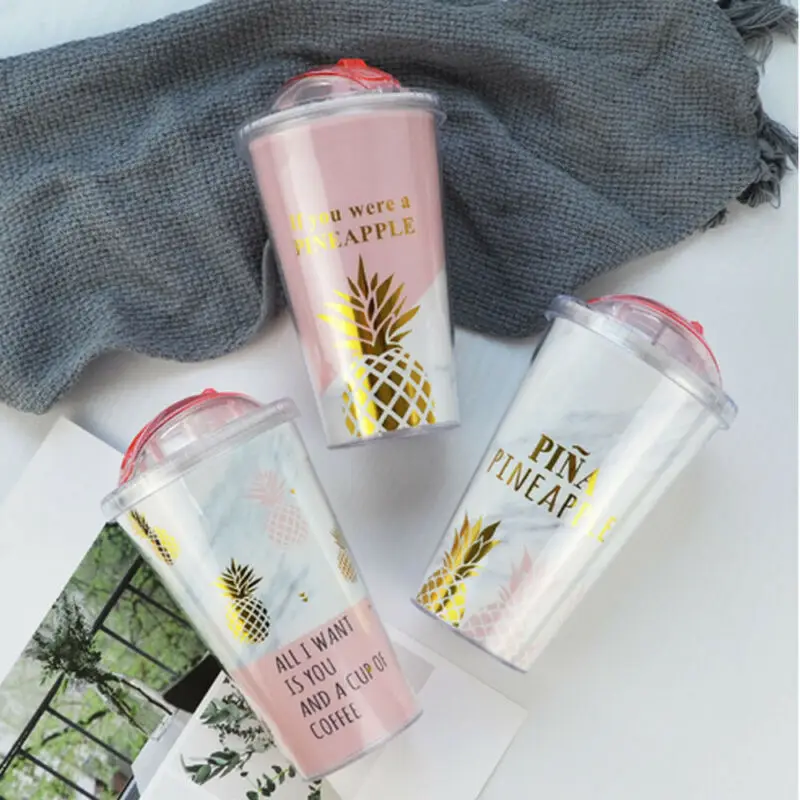 Пластиковая чашка для смузи напитков холодный кофейный сок с соломинкой жидкая