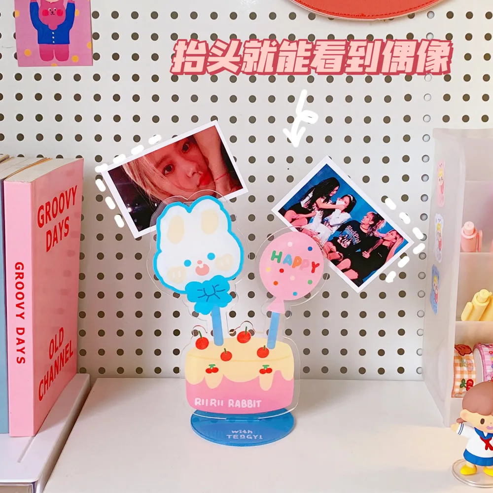 

Kawaii Acrylic Clip Memo Clip Cute Bear Bunny Sweet Cake Vertical Photo Clip Message Board Home Desktop Decoration Creative Clip