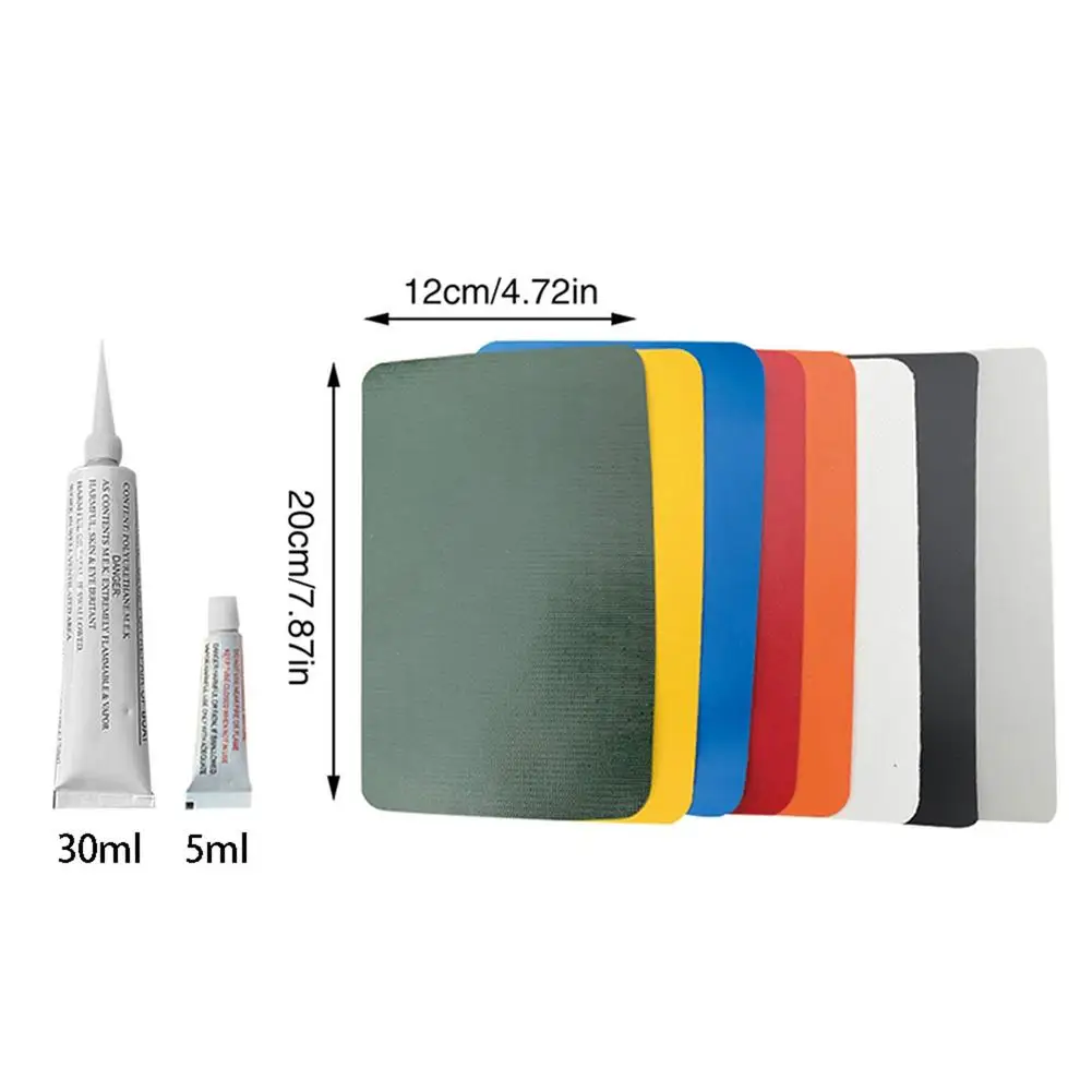 

9PCS PVS Patch Repair Kits With Adhesive Brush For Kayaks Inflatable Rafts Swimming Pool Swimming Pool Leather Repair