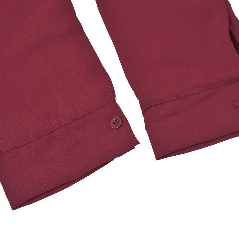 JODIMITTY Women Chiffon Blouse Pleated Back Long Sleeve Solid Shirts Casual Plus Size Shirt Office Work Tunic Tops 4XL 5XL | Женская