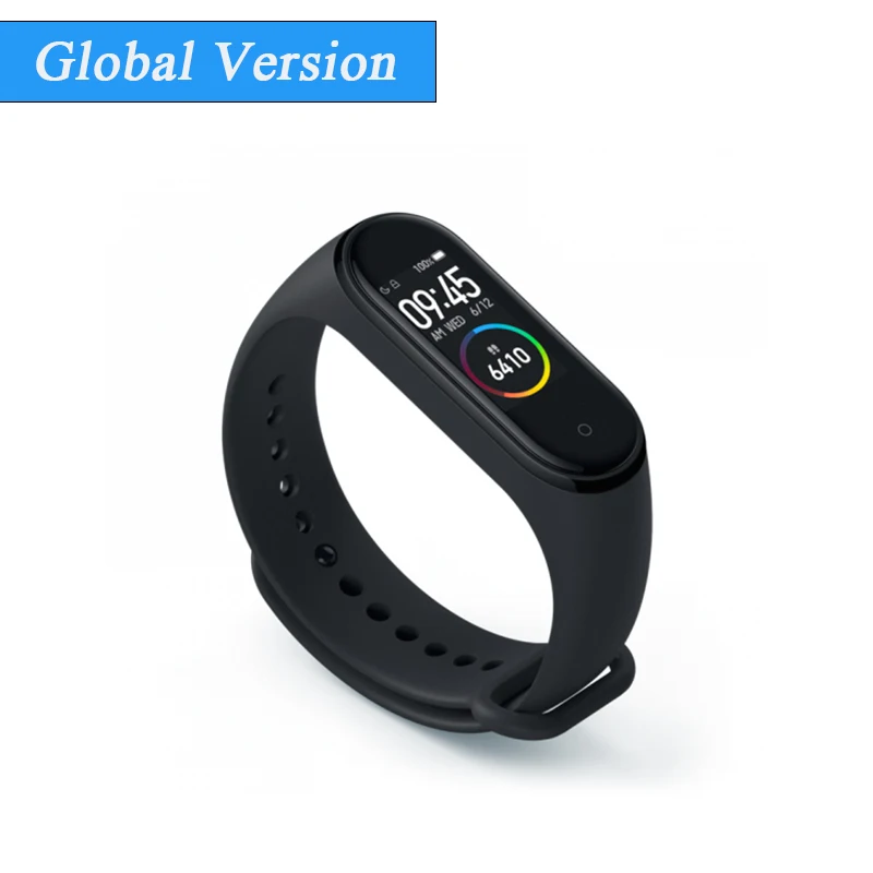 Глобальная версия Xiaomi mi Band 4 Smart mi band 4 водонепроницаемый пульсометр фитнес 135 мАч Bluetooth 5,0 0,9" AMOLED экран - Color: Global Mi Band 4
