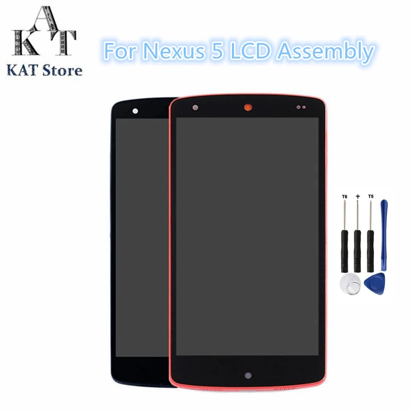ЖК дисплей с сенсорным экраном KAT 4 98 ''для LG Nexus 5 D820 D821 дигитайзер в сборе рамкой