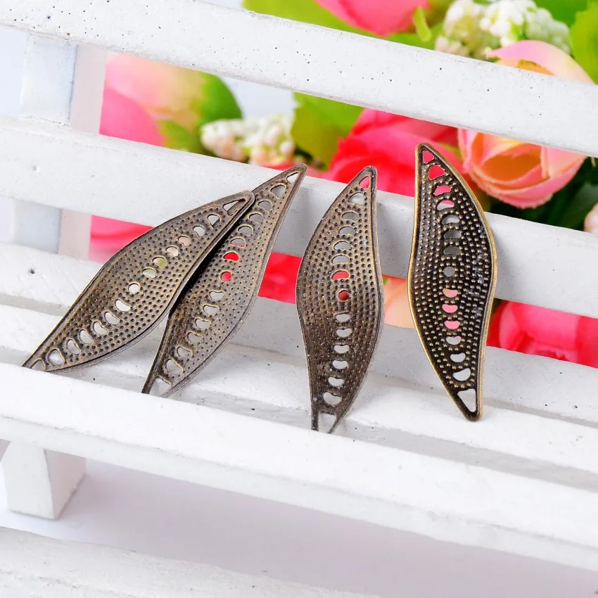 Бесплатная доставка 10 50 шт. DIY украшения в виде листьев филигранью обертывания