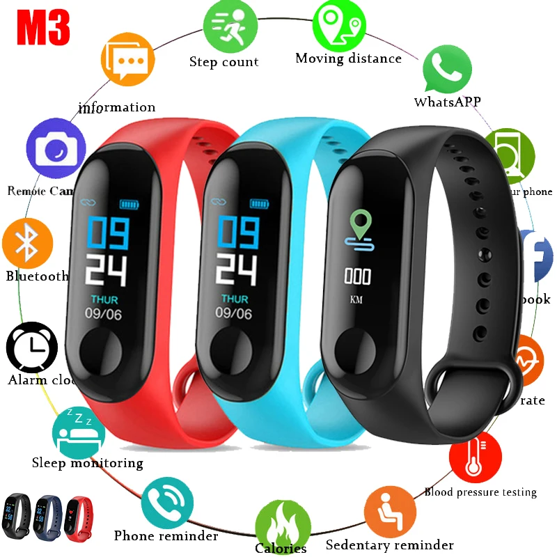 

M4 Smart Watchs Sport Wristbands For Women LED Screen Fitness Traker Bluetooth Waterproof Lady Watchs Sports Brand digital watch
