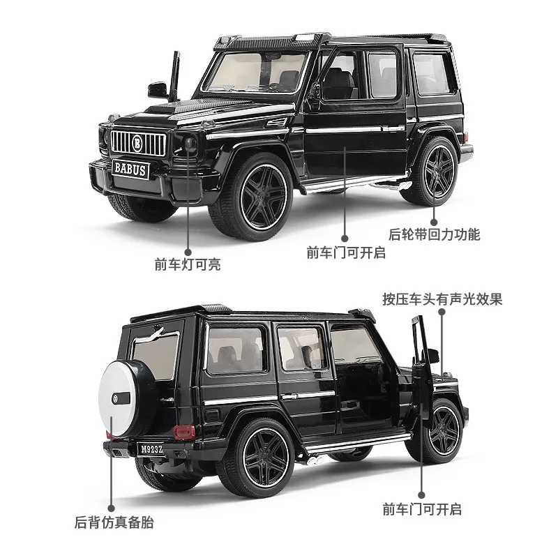 

TOMY 1:24 Model Car Boy Sound Light Toy Car with Acousto-optic Return Force Children's Toy Gift Collection Benz Brabus G65