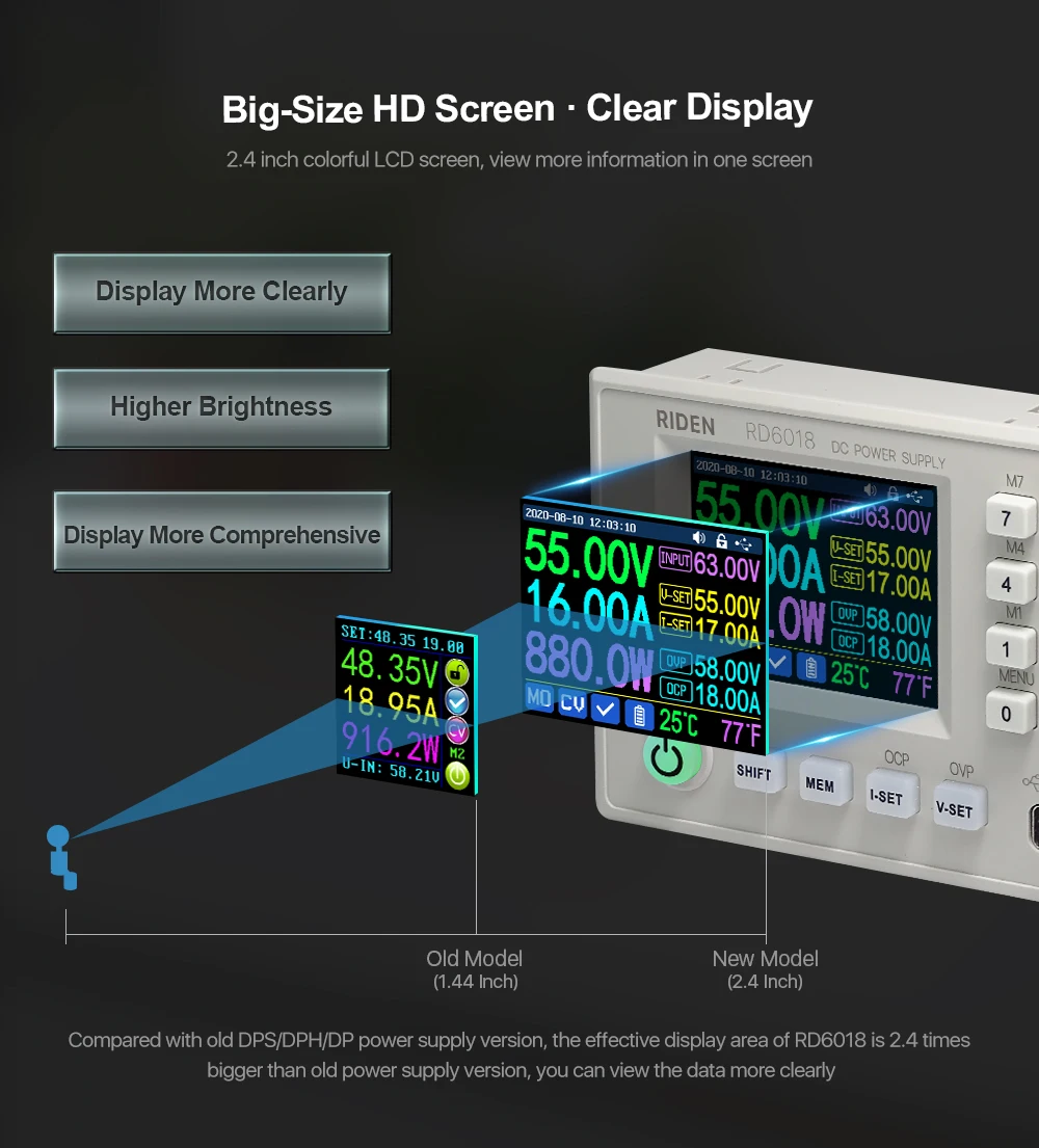voltímetro multímetro 60v 18a s800 caso