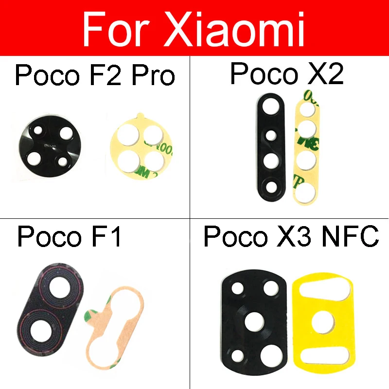 Новый задний стеклянный объектив для Xiaomi Pocophone Poco F1 F2 X2 основной камеры материал с