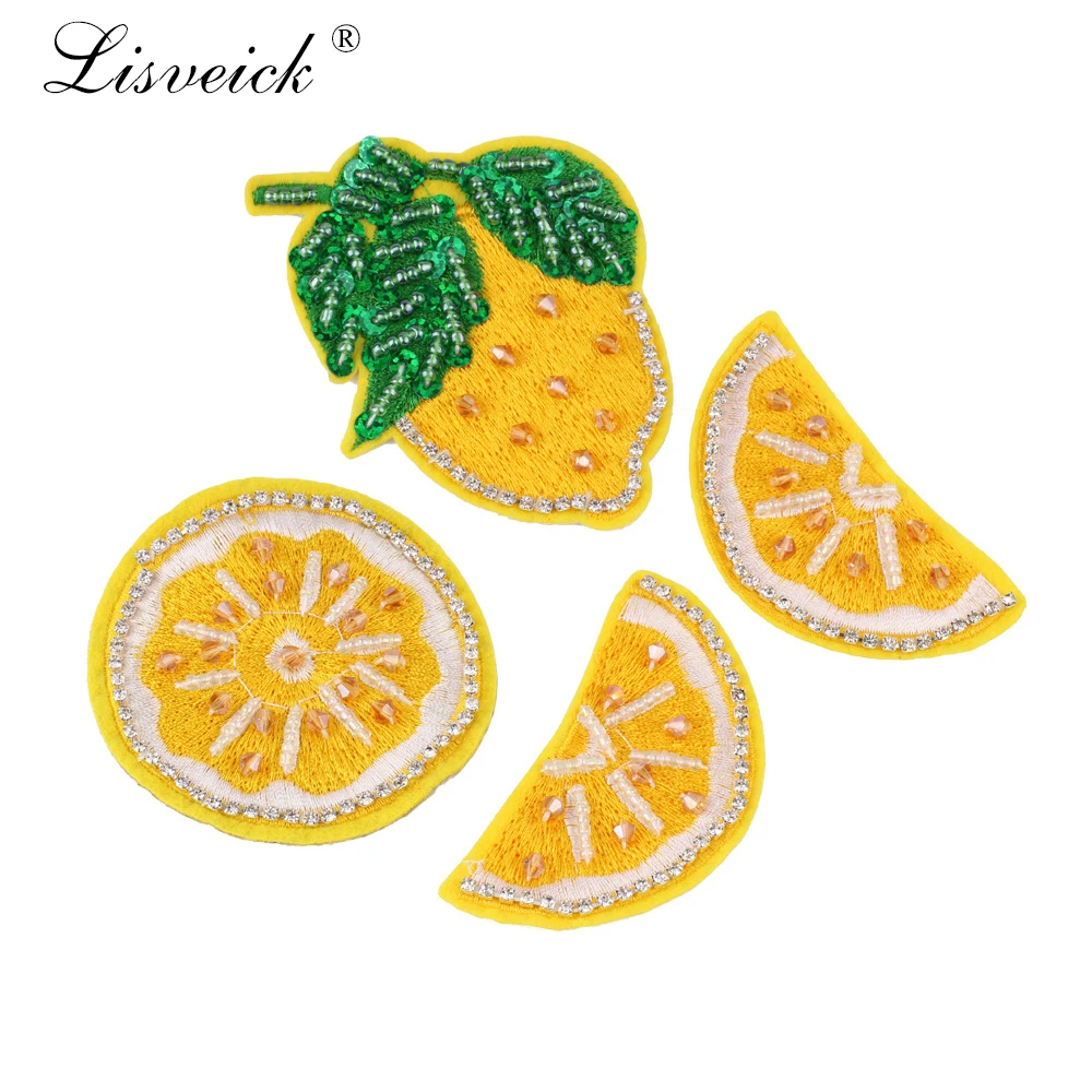 1 шт. Стразы ручная работа фрукты бусины патчи для одежды шитье бисером
