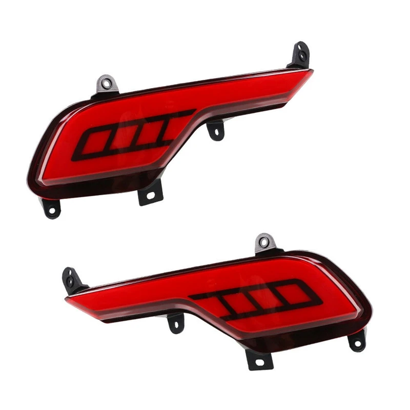 

JSP Style Red LED Rear Fog Lights Tail Brake Lamp For 2017-Up Hyundai Santa Fe