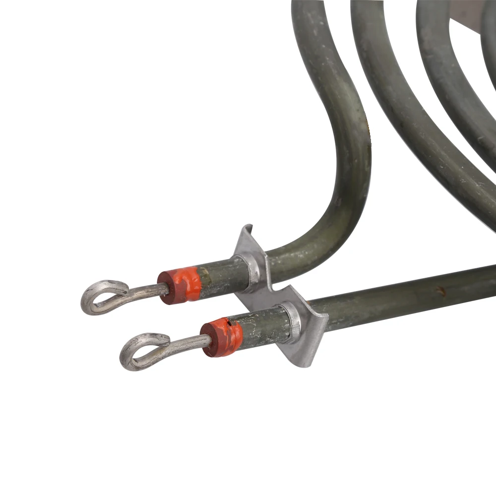 2100W 230V 8" 5 Turns Heating Element for Surface Burner,5 Coils Pancake Coil Shape Heater Tube with Tripod Back Size Flat