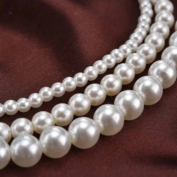 3 ряда жемчужное ожерелье многослойное женское бохо Collier Femme Collares Mujer sauir Long Lange Ketting