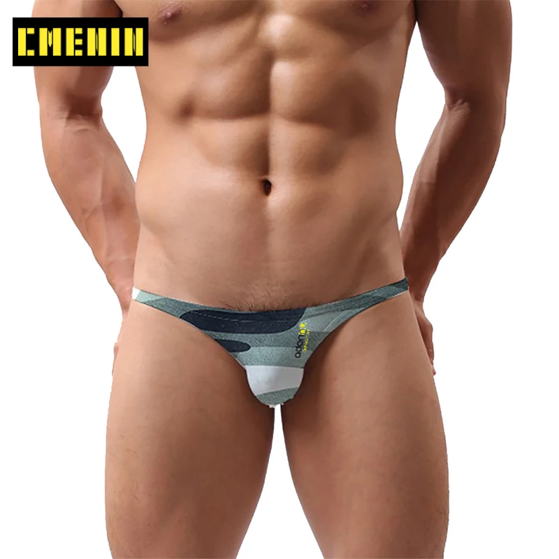 Мужские трусы джоки Sissy стринги в стиле Ins сексуальное нижнее белье из ледяного шелка камуфляжное для геев| |