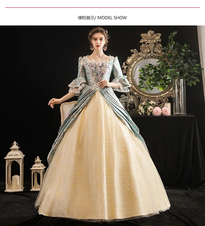 Элитные корт рококо барокко Marie Antoinette Бальные платья 18 век Ренессанс, платье для женщин