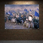 Постеры в средневековом стиле с изображением рыцарей-воинов, темпларов, винтажные баннеры-кресторезы, флаги, Картина на холсте, настенное украшение для дома 6