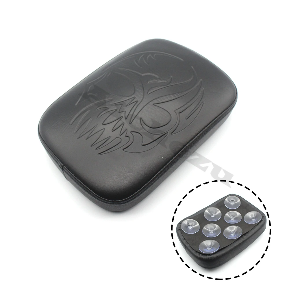 Skull 8 suction cup ACZ Motorcycle Multi Pattern Suction Cup Rear Pillion Passenger Pad Seat for Harley Davidson Bobber Chopper - Цвет: Skull 8 suction cup