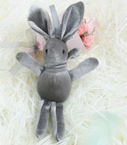velvet gray Jane Z Ann новорожденный реквизит для фотосессии Милая вязаная ручная работа кролик кукла животное Фото аксессуары подарок для ребенка - Цвет: velvet gray