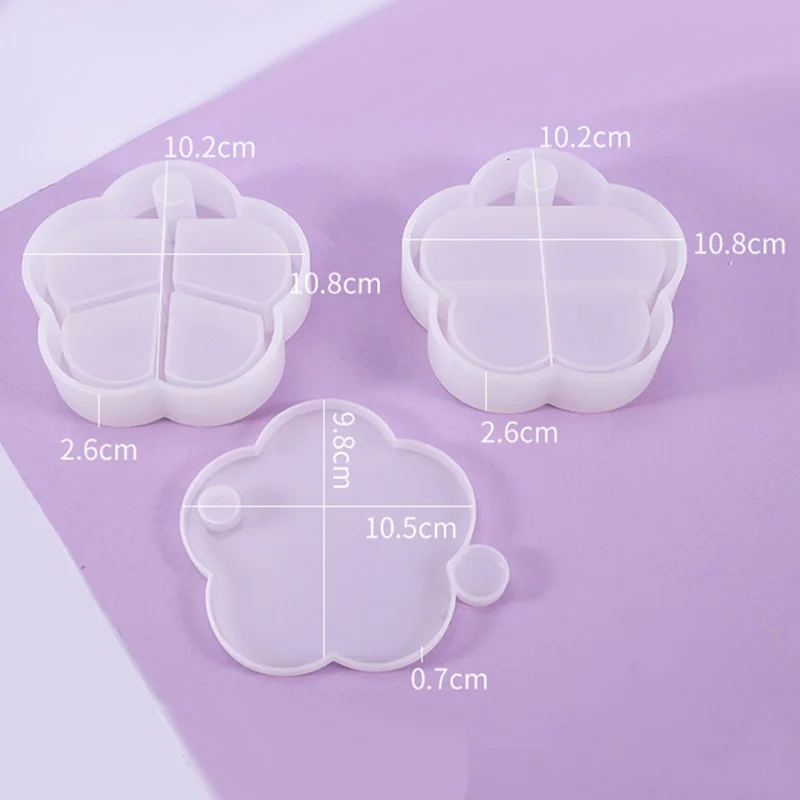 

13Pcs Glue Mold Diy Multi-Layer Rotating Storage Box Overlapping Jewelry Box Jewelry Frame Ornament Silicone Mold