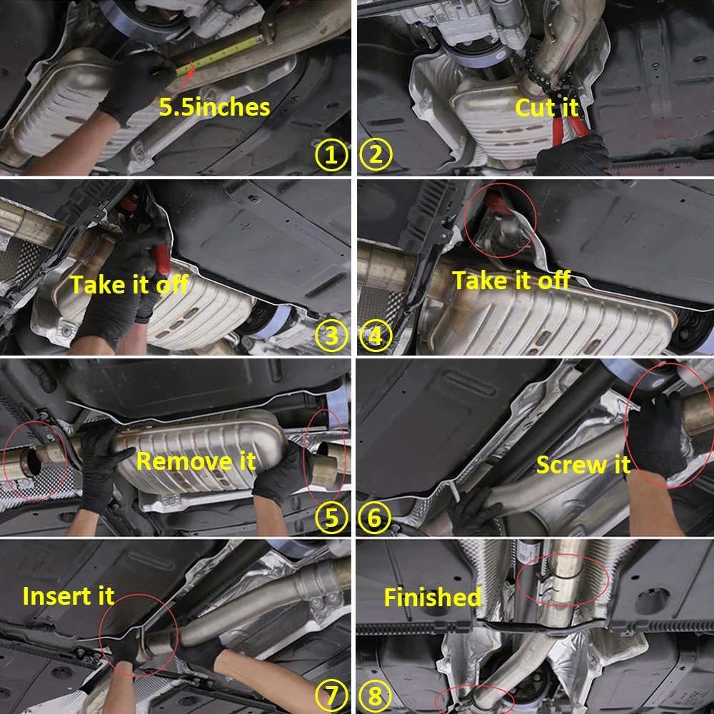 Резонатор центра средний глушитель удаление выхлопной трубы для Volkswagen VW Golf R 7 MK7