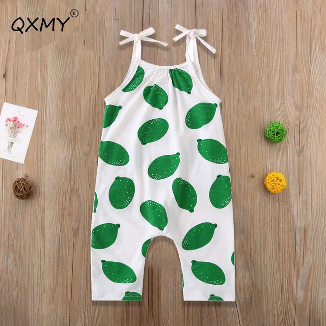 

Girls Jumpsuit Romper Trousers Strap Cotton Fruit Robe Summer Teenager Clothes