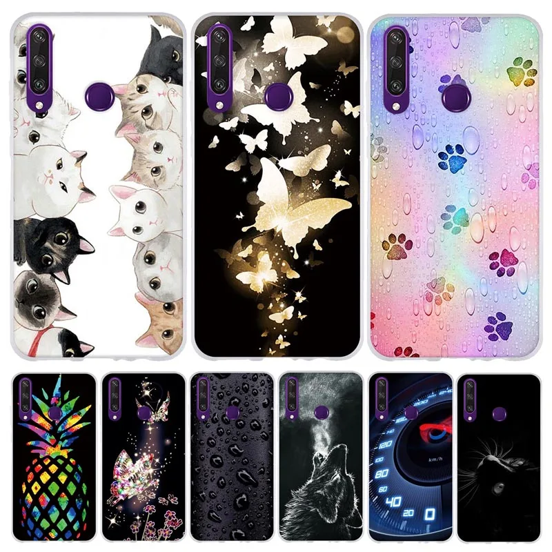 

For Huawei Y6p Y6 p Y 6 P Case Soft Silicone TPU Shell For Huawei Y6p Y 6p Cover Cats Patterned Funda For Huawei Y6P Y6 P Capa