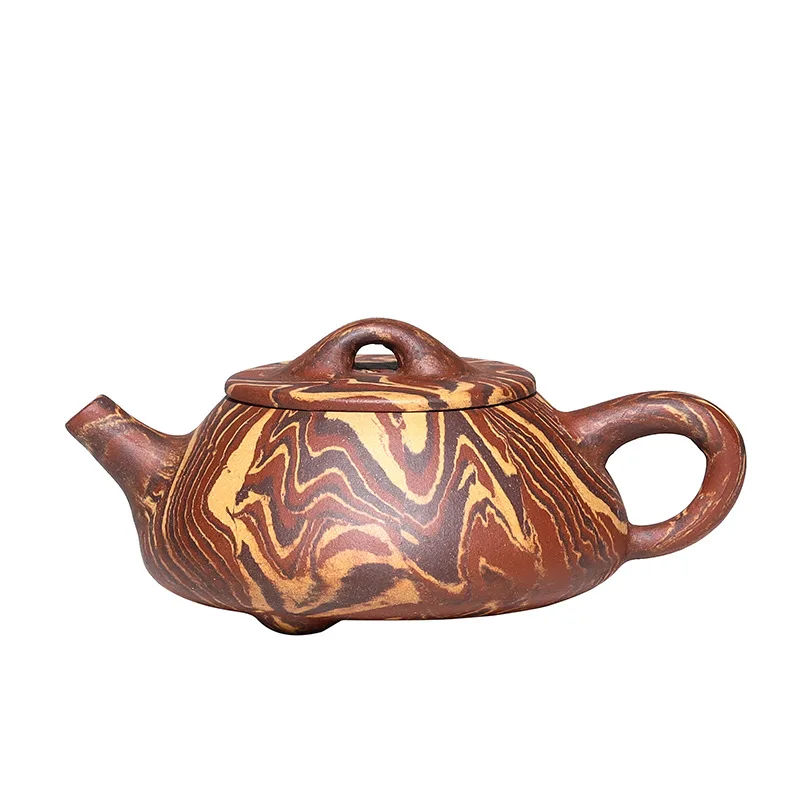

Yixing purple clay teapot handmade stone ladle teapot household sketch Kung Fu teapot special price