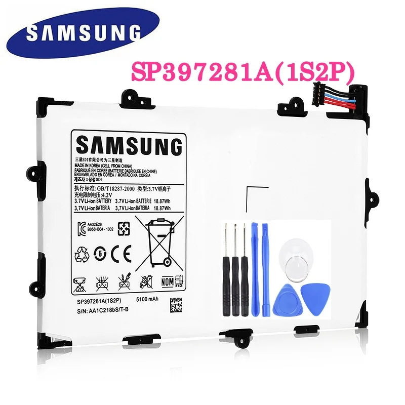 Оригинальный аккумулятор для планшета SP397281A Samsung Galaxy Tab 8. 0 i815 P6800 P6810 оригинальные
