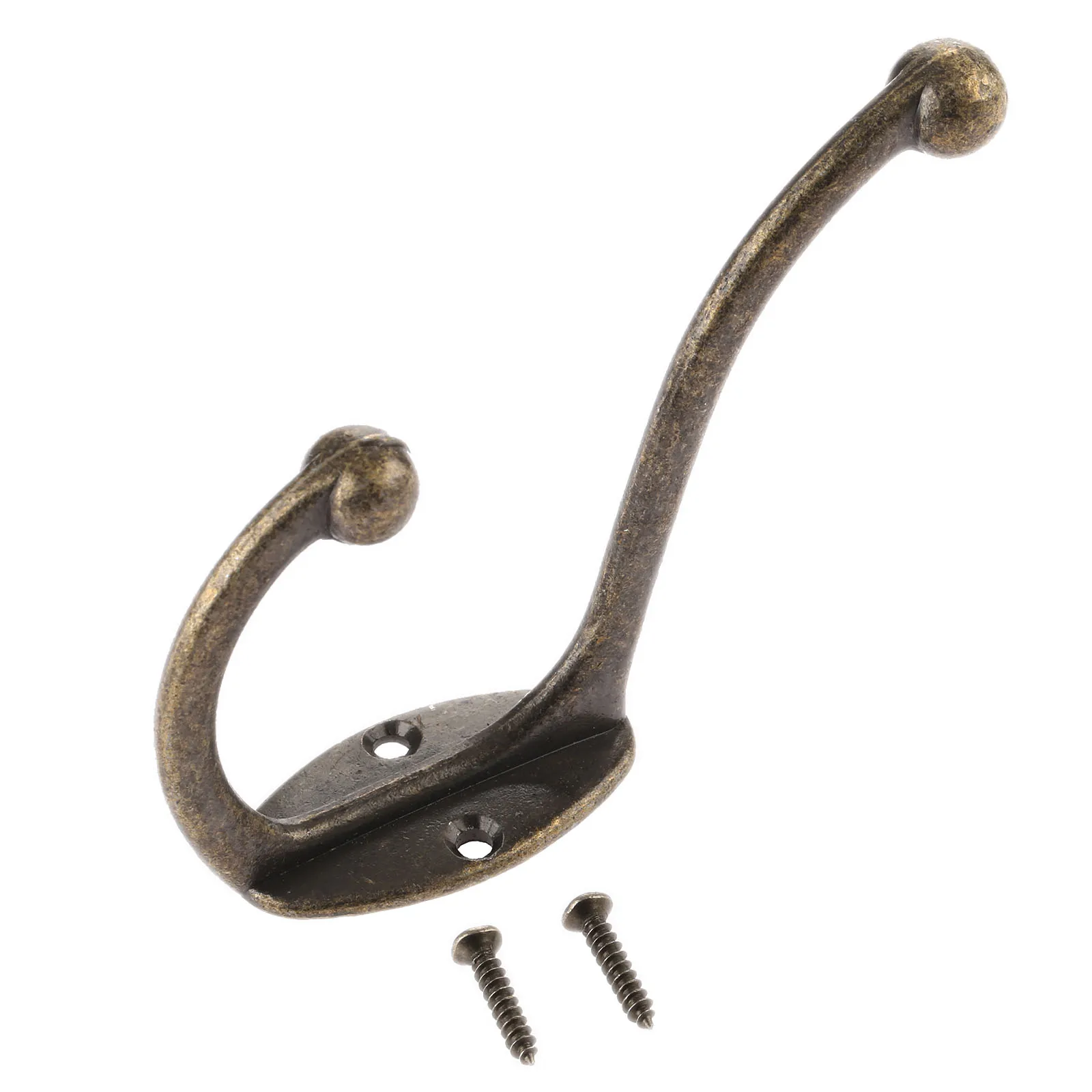 

DRELD 100MM Hook Hanger Metal Wall Mount Vintage Bronze Hook for Hanging Key Coat Bag Hat Rustic Robe Cloth Hanger for Bathroom